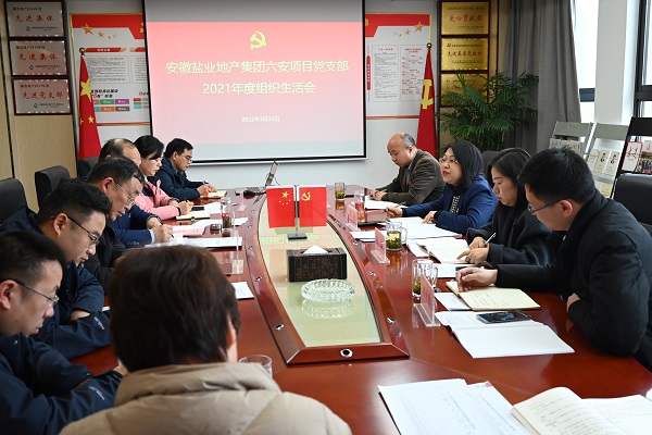 李芳赴徽鹽地產(chǎn)集團(tuán)六安項目公司黨支部督導(dǎo)2021年度組織生活會